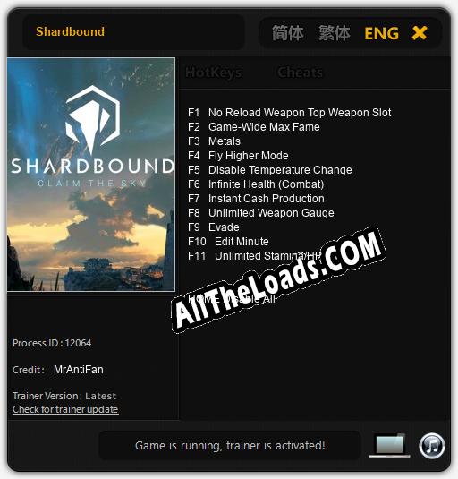 Shardbound: Трейнер +11 [v1.2]