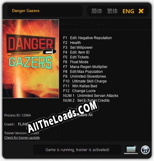 Danger Gazers: ТРЕЙНЕР И ЧИТЫ (V1.0.48)