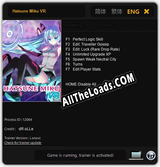 Hatsune Miku VR: ТРЕЙНЕР И ЧИТЫ (V1.0.14)