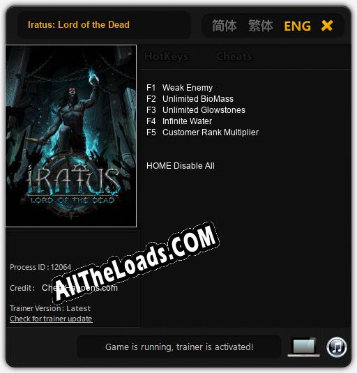 Iratus: Lord of the Dead: Читы, Трейнер +5 [CheatHappens.com]