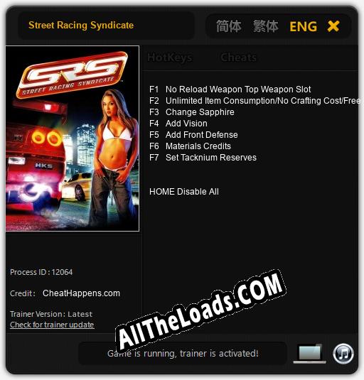 Street Racing Syndicate: Читы, Трейнер +7 [CheatHappens.com]