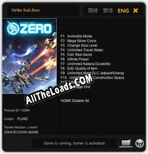 Strike Suit Zero: Трейнер +12 [v1.9]