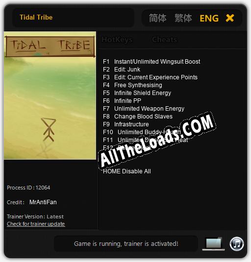Tidal Tribe: Трейнер +12 [v1.2]